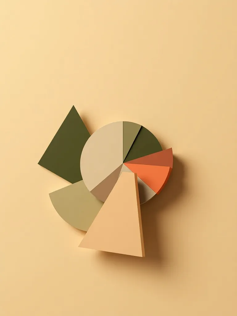 Abstract geometric shapes representing competition and marke
