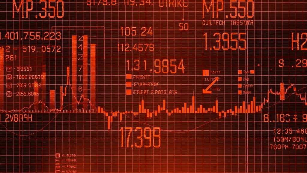 Industrial abstract digital grid representing market data an